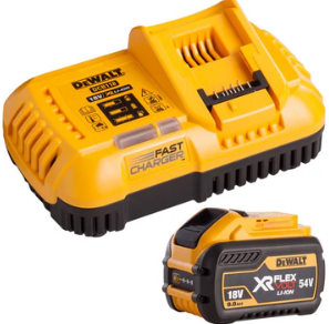Dewalt DCB547 18v / 54v XR Flexvolt 9.0Ah Battery with Fast Charger